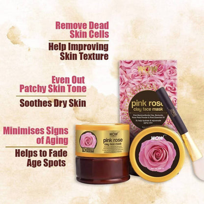 Wow Skin Science Pink Rose Clay Face Mask - Drmedicart