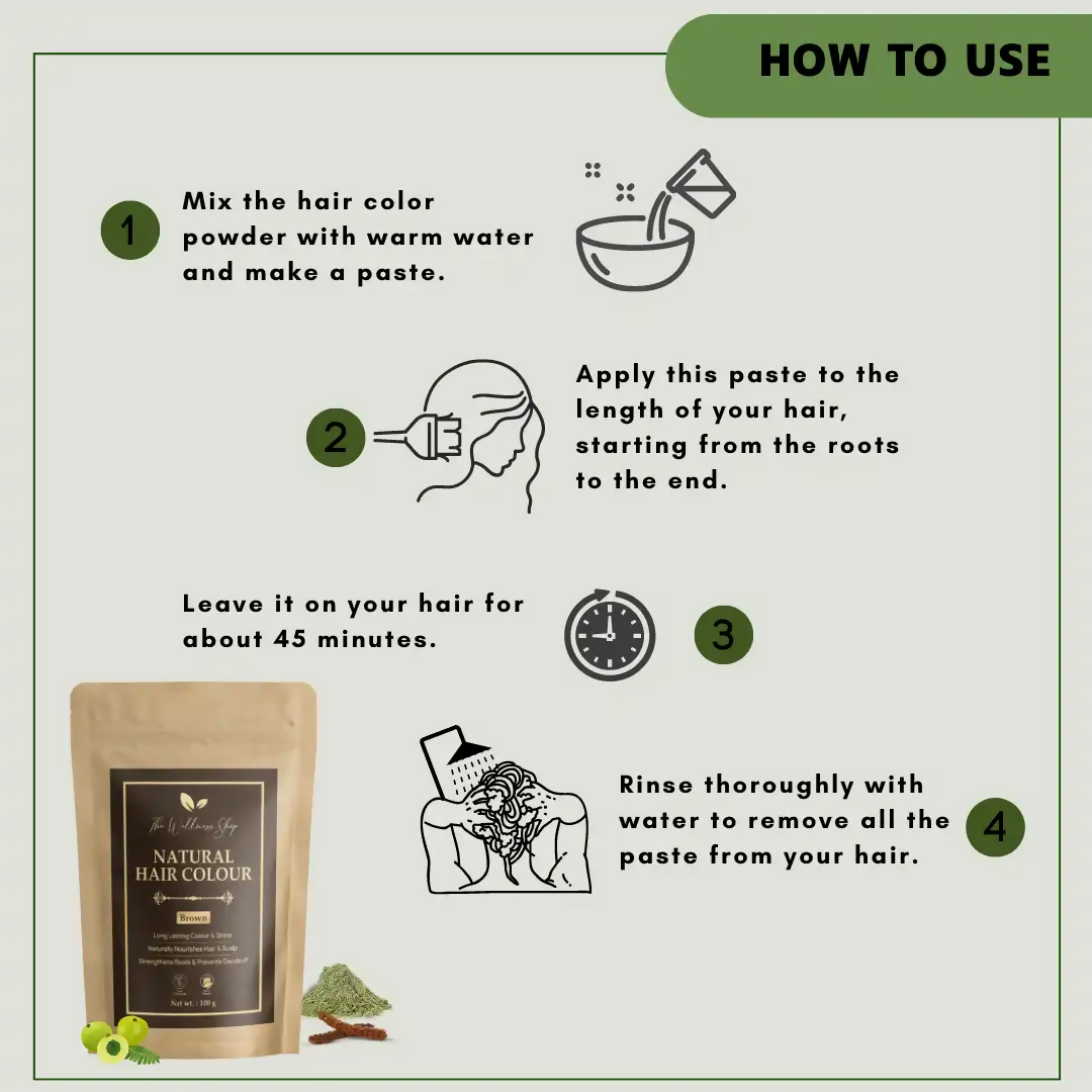 The Wellness Shop Natural Hair Colour Brown - Drmedicart
