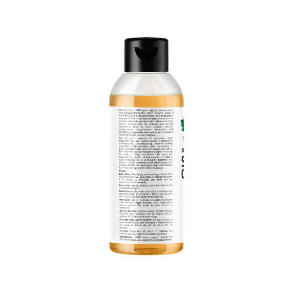 Bliss of Earth Genuine Pure Organic Sesame Oil