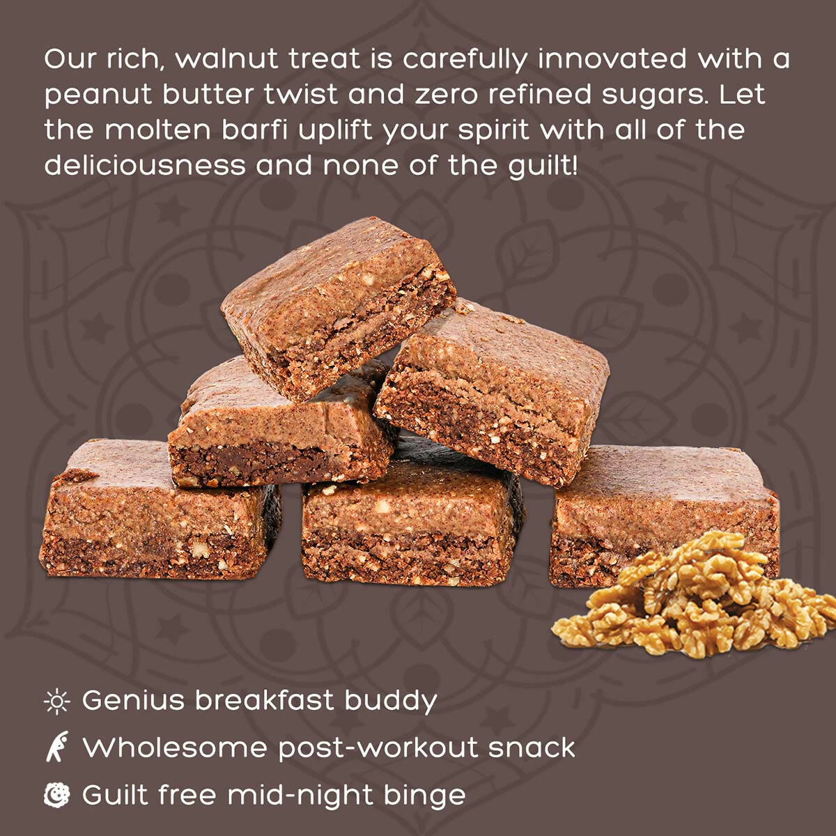 D-Alive Walnut Peanut Butter Barfi - Drmedicart