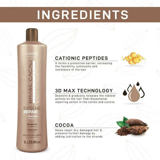 Buy Cadiveu Brasil Cacau Extreme Repair Shampoo from DrMediCart, Ship from India to USA