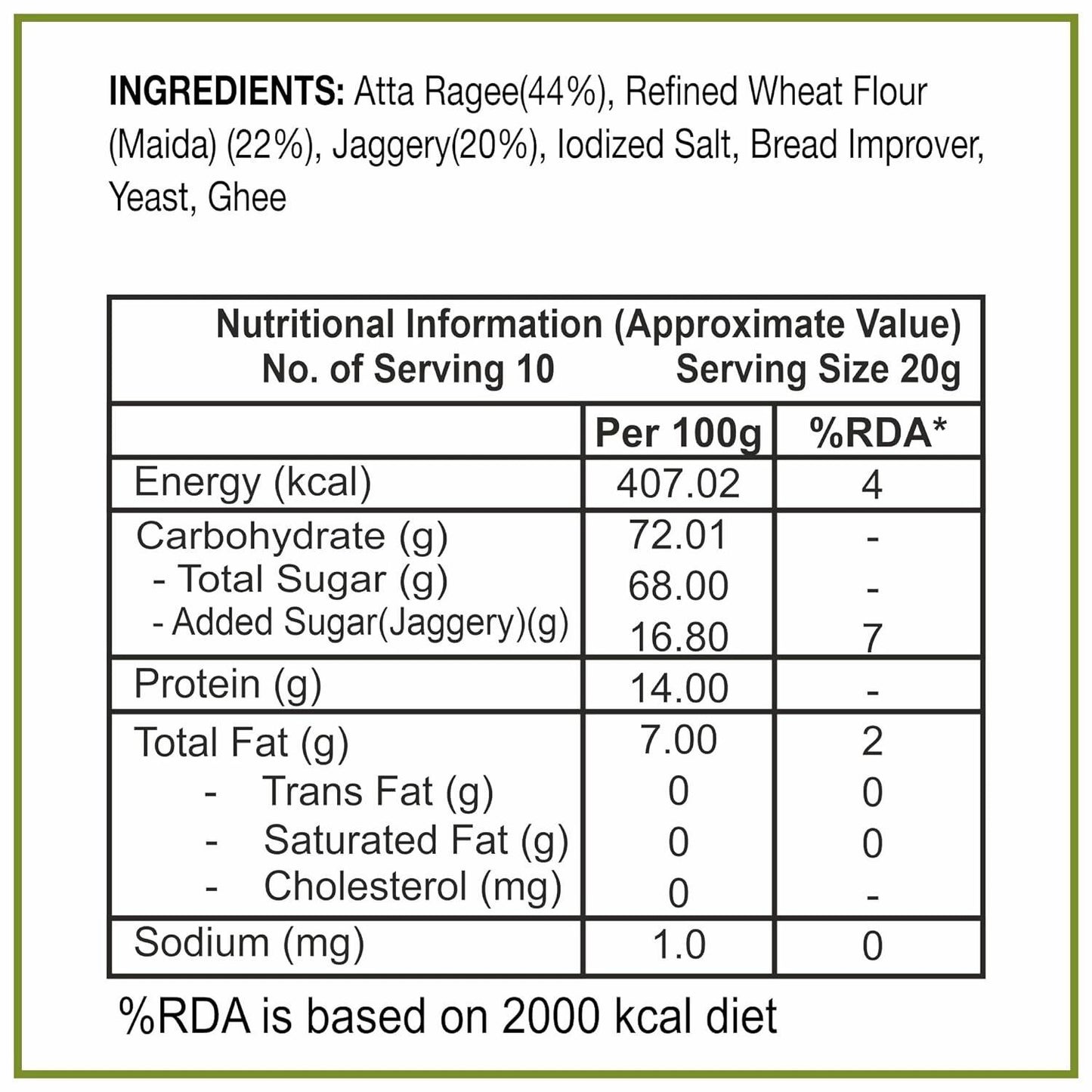 Dhampur Green Gur Ragi Rusk