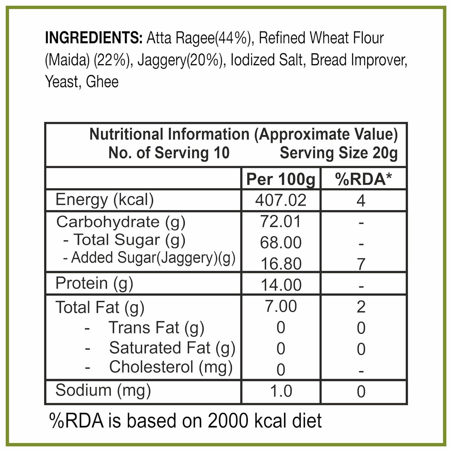 Dhampur Green Gur Ragi Rusk