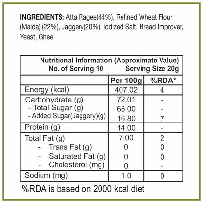 Dhampur Green Gur Ragi Rusk