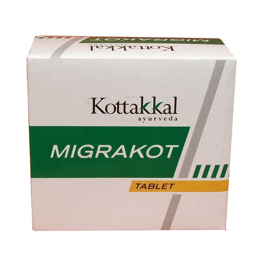 Buy Kottakkal Arya Vaidya Sala Migrakot Tablets  -  Ayurvedic support   for Migraines & Headaches from DrMediCart, Ship from India to USA