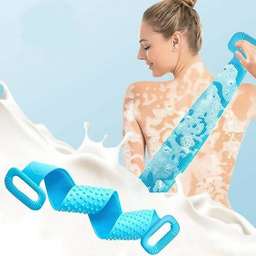 Favon Silicon Soft Cleaning Body Bath Belt Scrubber for Cleansing and Dead Skin Removal