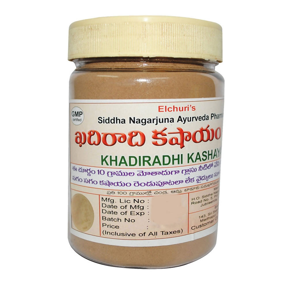 Buy Siddha Nagarjuna Ayurveda Khadiradhi Kashayam from DrMediCart, Ship from India to USA