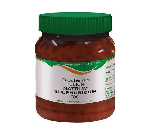 Buy Bio India Homeopathy Natrum Sulphuricum Biochemic Tablets from DrMediCart, Ship from India to USA