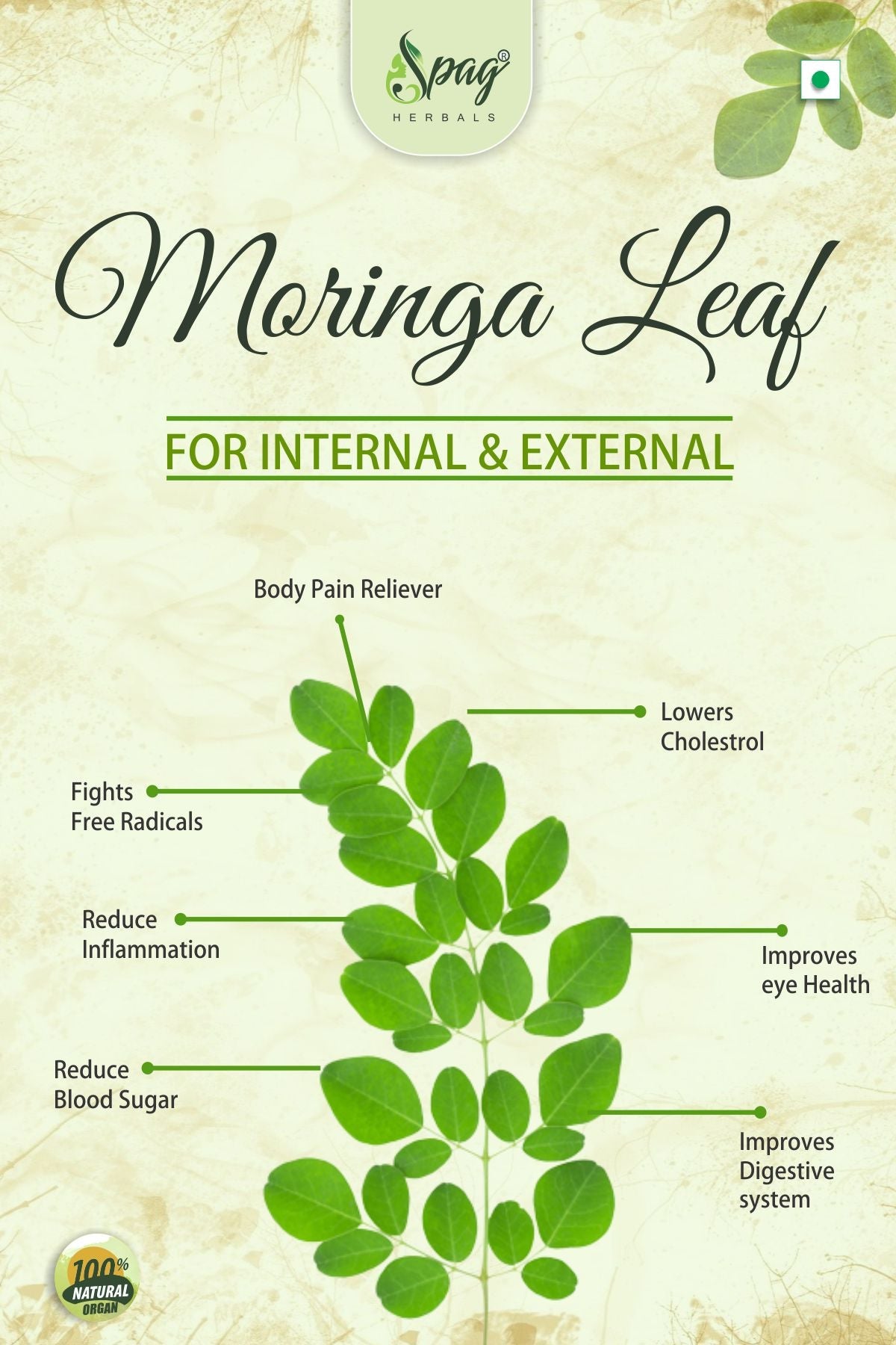 Spag Herbals Premium Moringa Leaf Powder