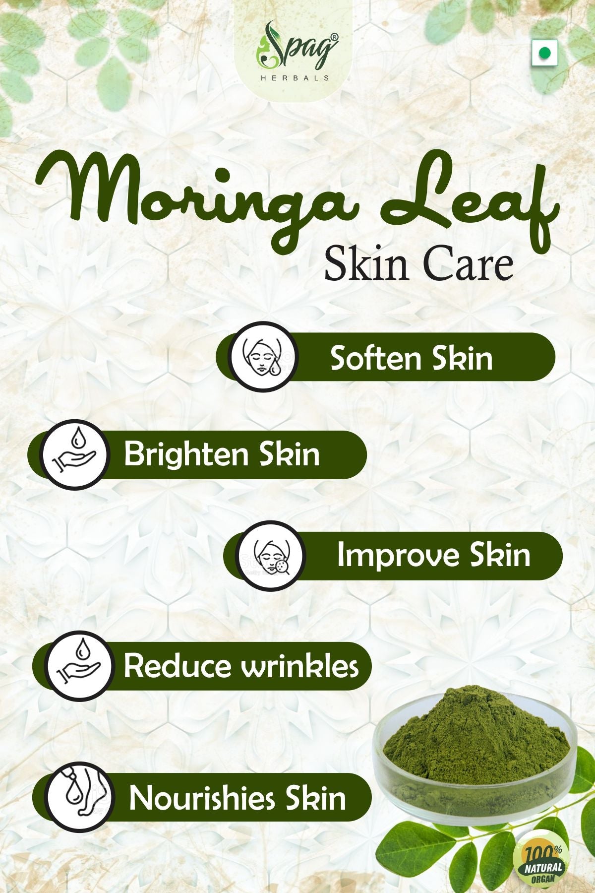 Spag Herbals Premium Moringa Leaf Powder