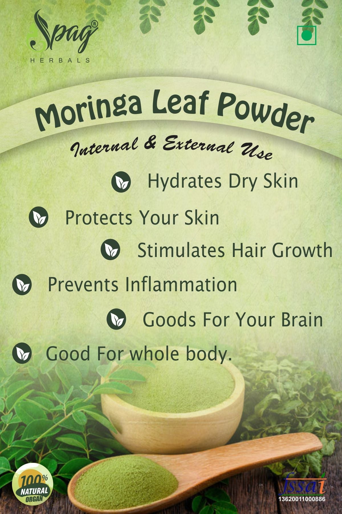 Spag Herbals Premium Moringa Leaf Powder