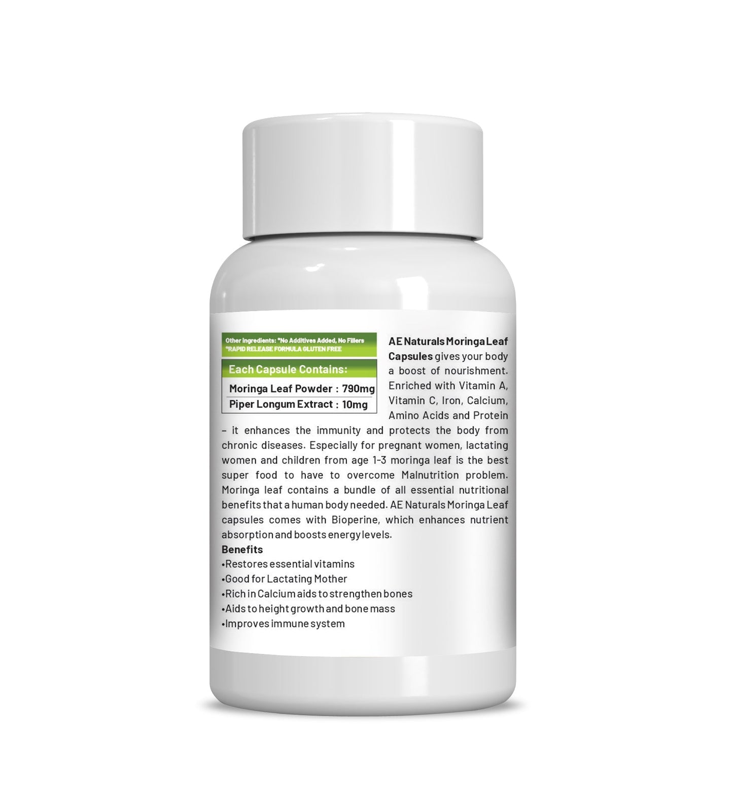 Ae Naturals Moringa Leaf Capsules