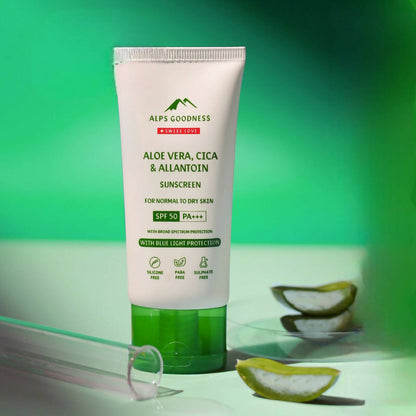 alps goodness blue light protection sunscreen for normal to dry skin spf 50 pa with aloe vera cica allantoin buy in usa