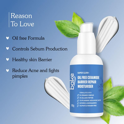 Bake Super Glow+ Oil Free Ceramide Barrier Repair Moisturiser