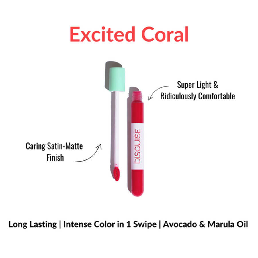 Disguise Feather-Light Matte Liquid Lip Cream - Excited Coral 34