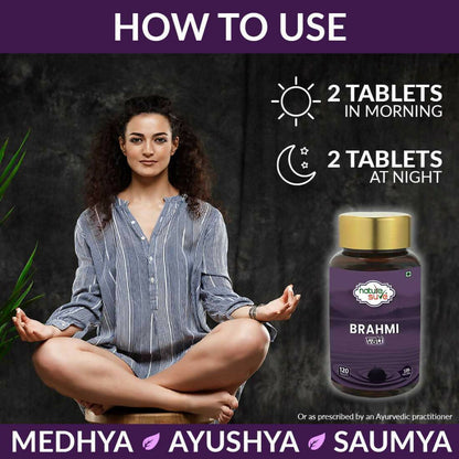 Nature Sure Brahmi Vati 120 Buddhiwardhak Ayurvedic Tablets