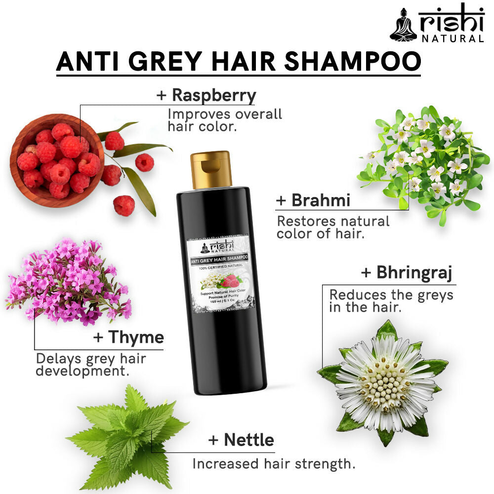 Rishi Natural Anti Grey Hair Shampoo