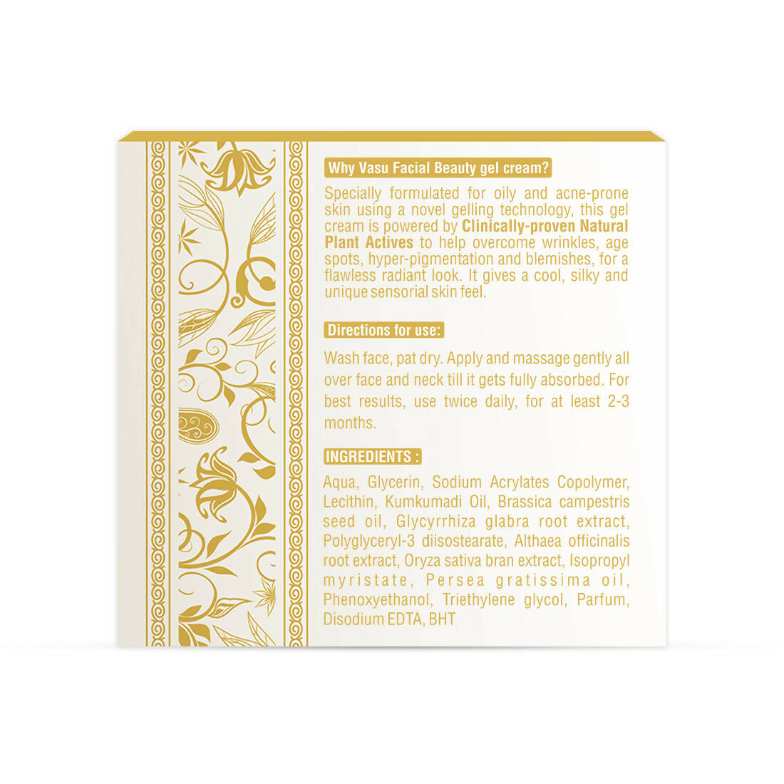 Vasu Healthcare Kumkumadi Tailam Facial Beauty Gel Face Cream - Drmedicart