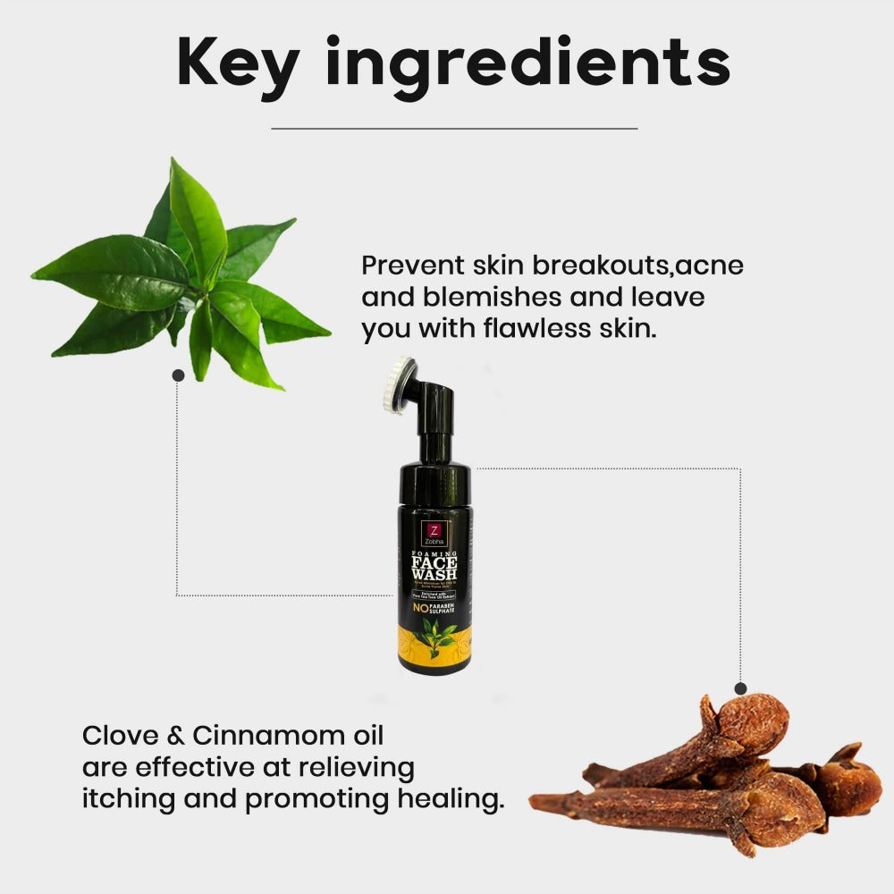 Zobha Foaming Face Wash - Tea Tree Oil Extract