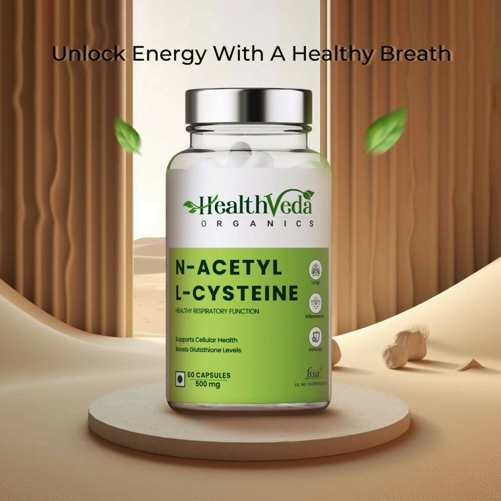 Health Veda Organics N - Acetyl L - Cysteine Veg Capsules