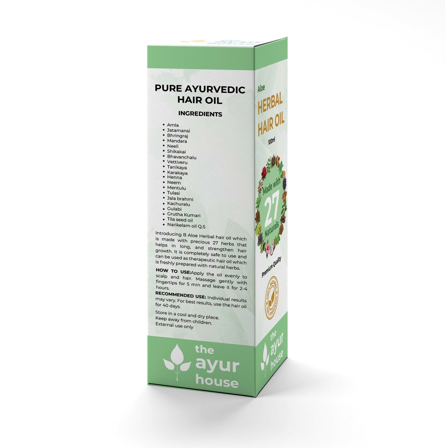 The Ayur House Aloe Vera Herbal Hair Oil 27 Herbs