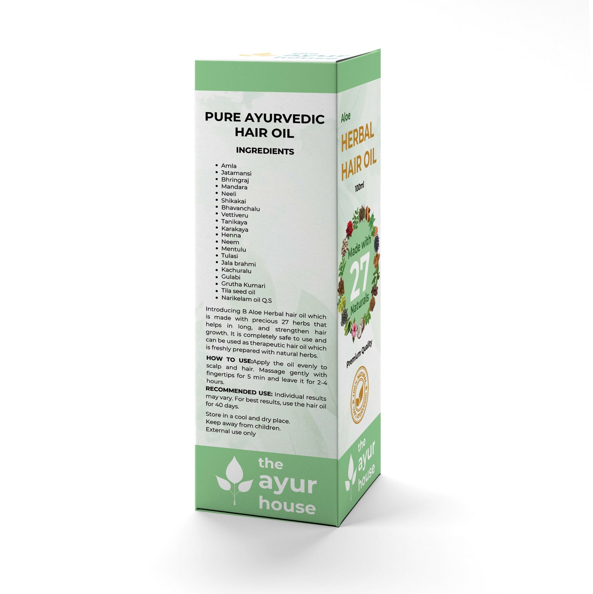 The Ayur House Aloe Vera Herbal Hair Oil 27 Herbs