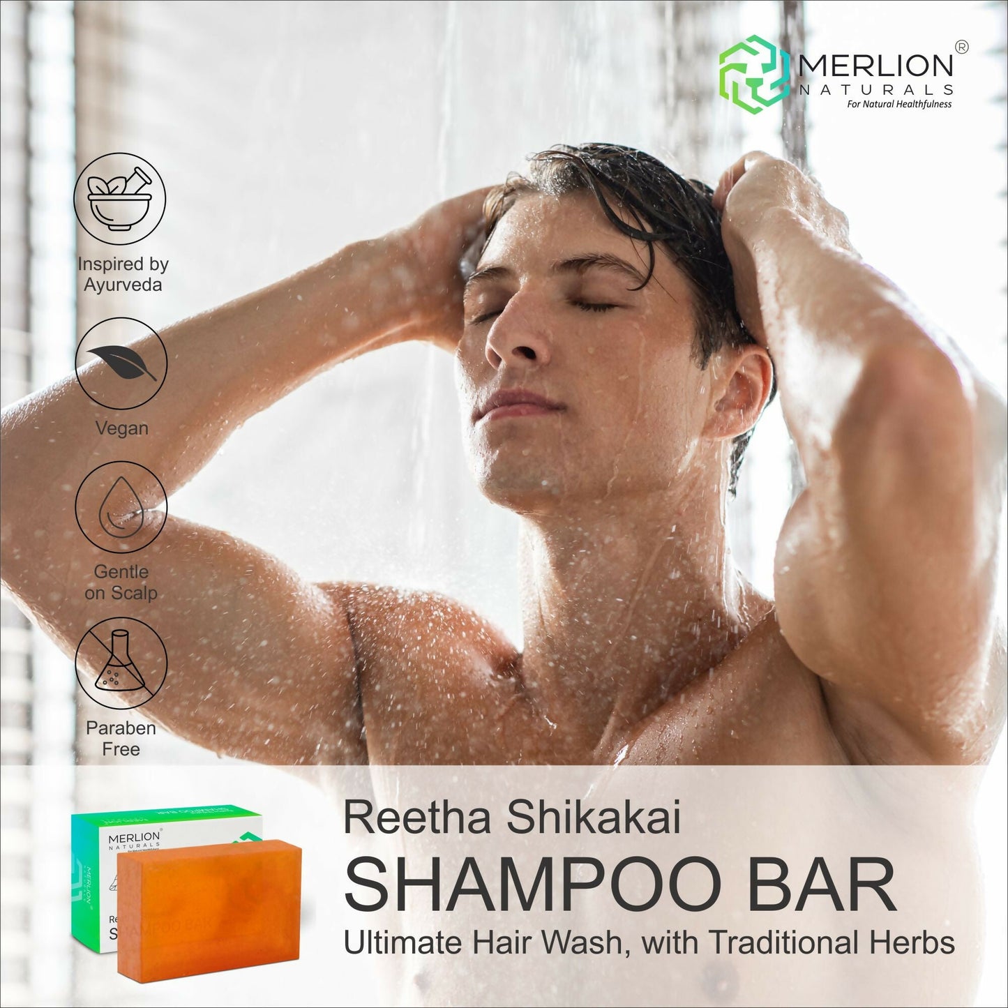 Merlion Naturals Reetha Shikakai Shampoo Bar
