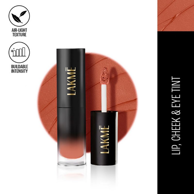 Lakme Xtraordin-Airy One-And-Done Lip, Eye & Cheek Tint - Apricot Crush