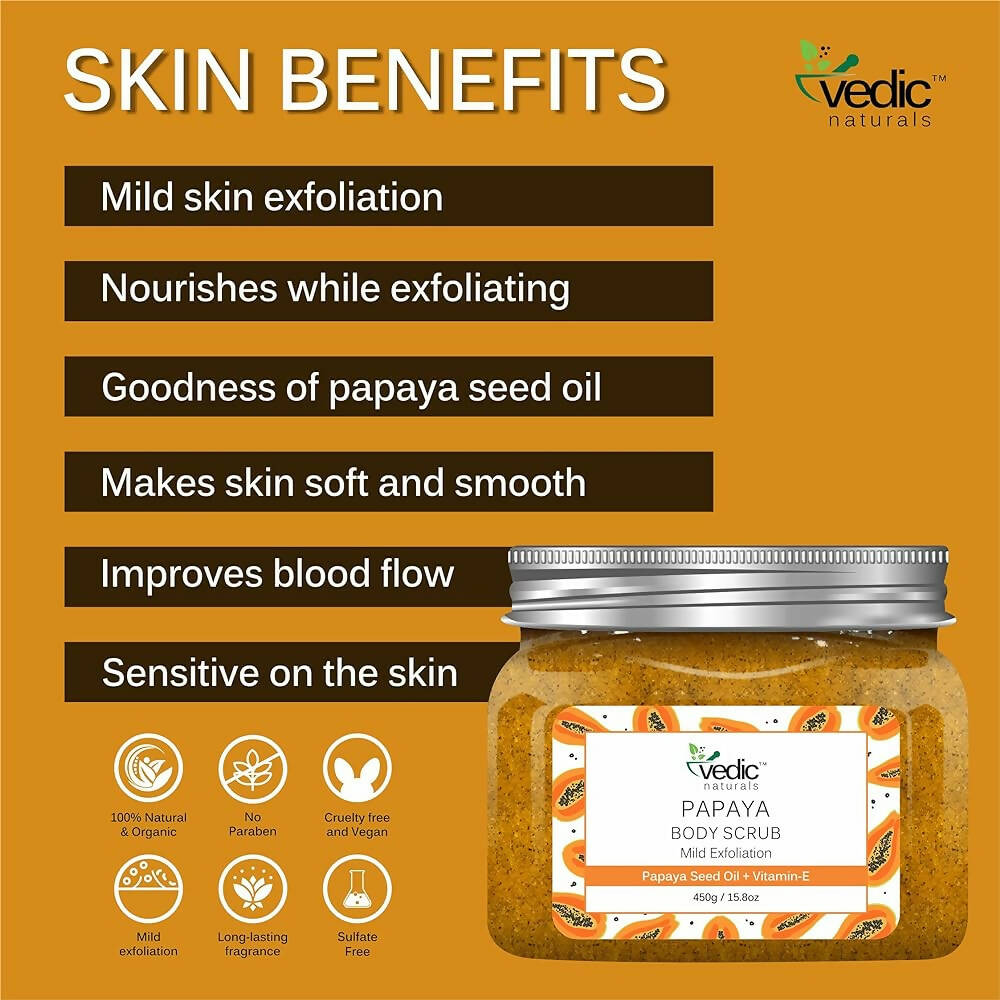 Vedic Naturals Papaya Body Scrub - Drmedicart