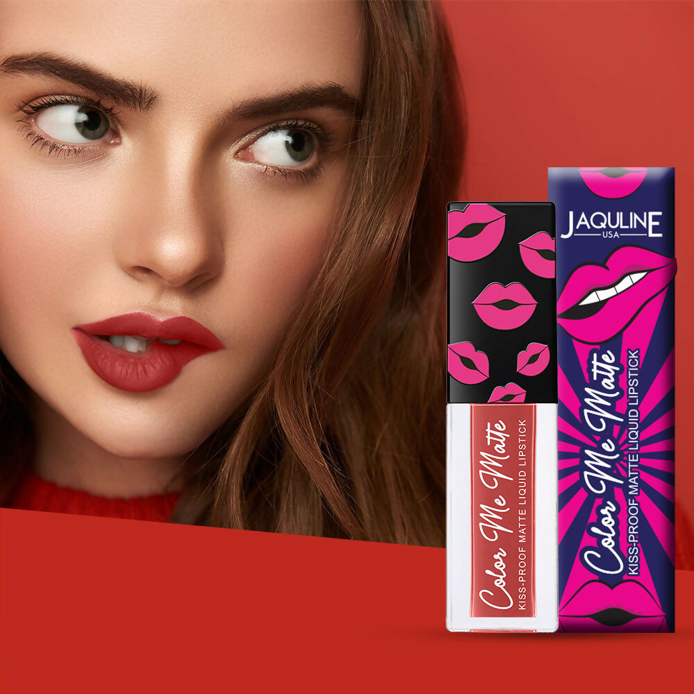 Jaquline USA Color Me Matte Liquid Lipstick  - Plum