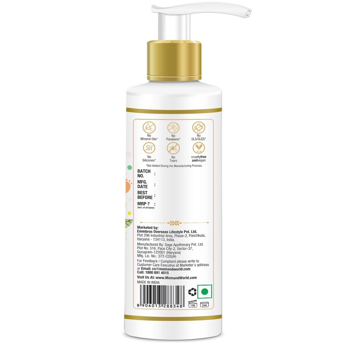 Mom & World Tear Free Baby Shampoo