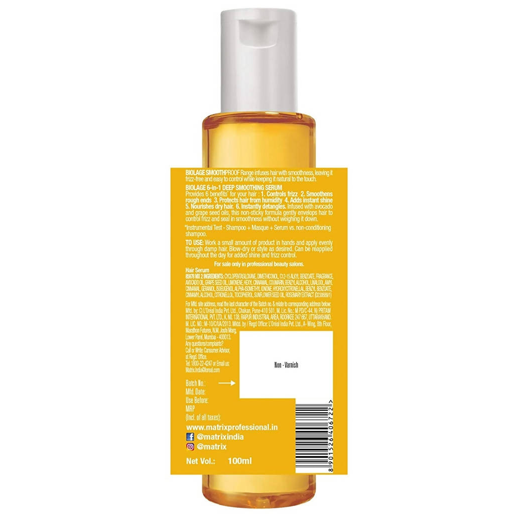 Matrix Biolage SmoothProof Deep Smoothing 6-in 1 Professional Hair Serum