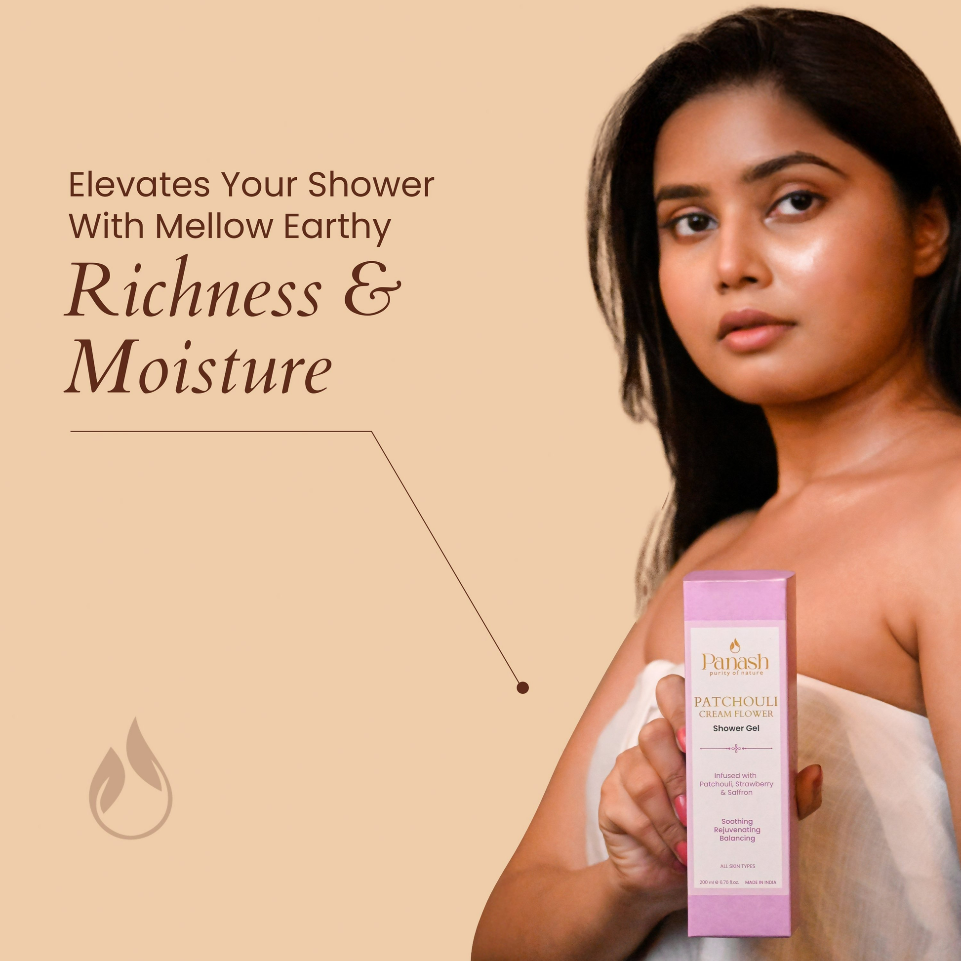 Panash Patchouli Cream Flower Shower Gel