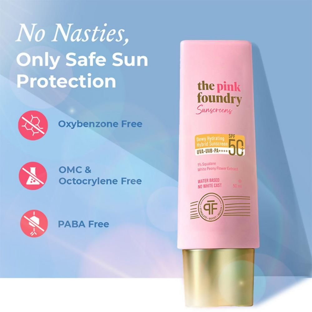 The Pink Foundry Dewy Hydrating Hybrid Sunscreen SPF 50+
