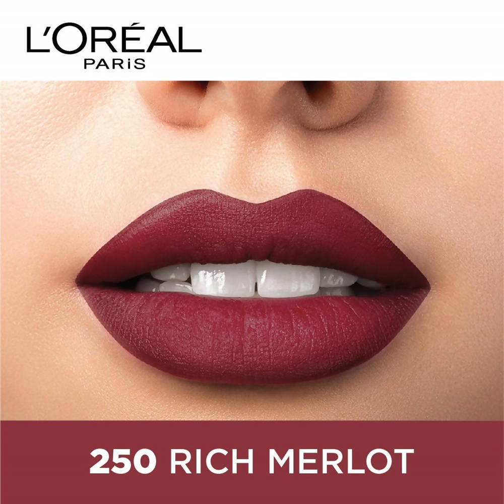 L'Oreal Paris Color Riche Moist Matte Lipstick - 250 Rich Merlot - DrMediCart