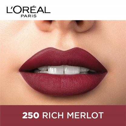 L'Oreal Paris Color Riche Moist Matte Lipstick - 250 Rich Merlot - DrMediCart