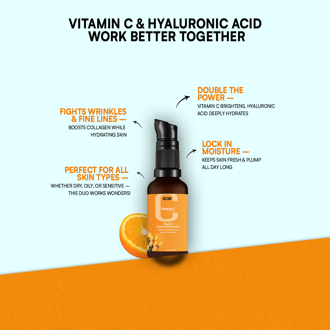 EOB 20% Vitamin C Serum with Hyaluronic Acid Face Serum