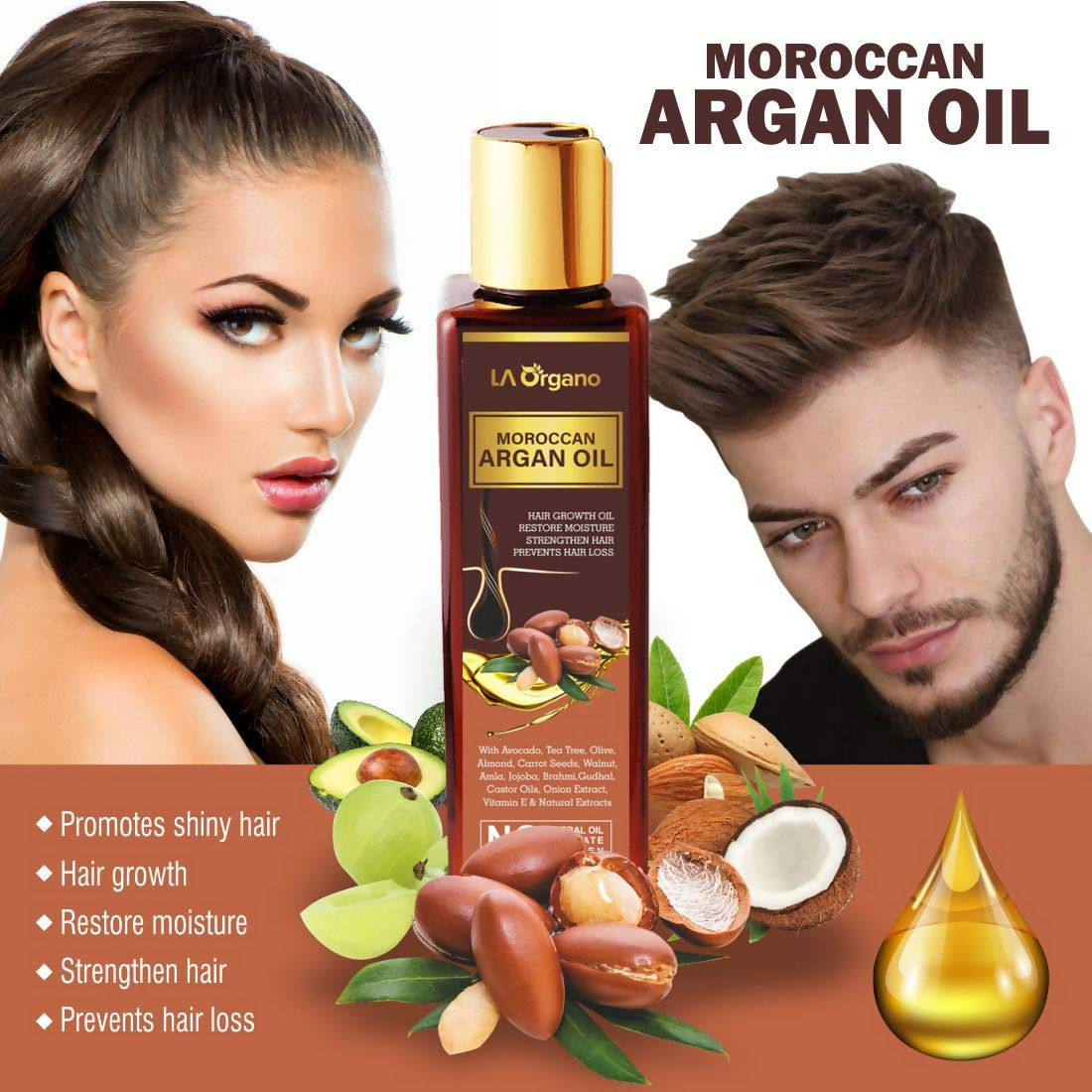 LA Organo Moroccan Argan Hair Oil