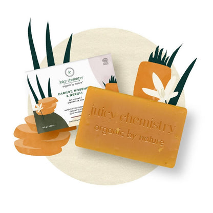 Juicy Chemistry Carrot , Rosehip & Neroli Soap For Scarred