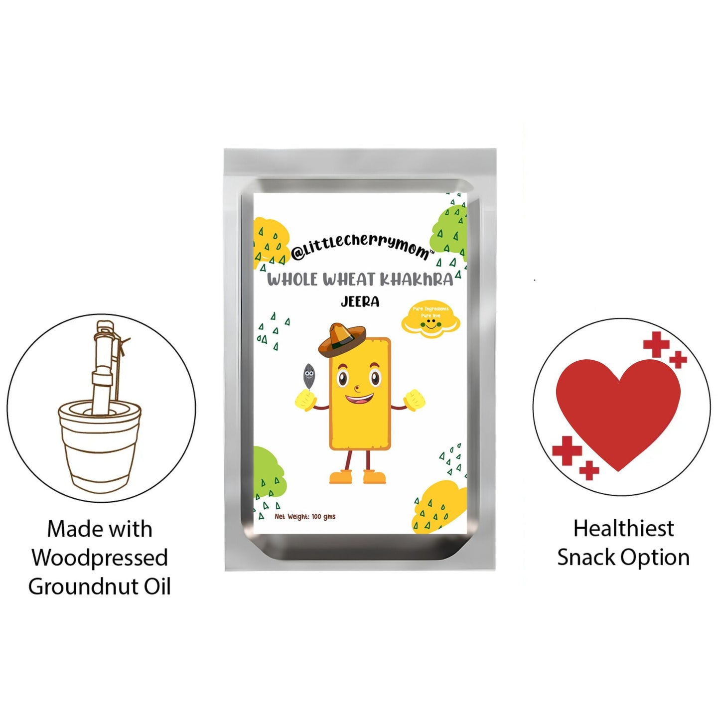 Littlecherrymom Whole Wheat Khakhra – Jeera
