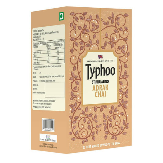 Buy Typhoo Stimulating Adrak Chai Tea Bags from DrMediCart, Ship from India to USA