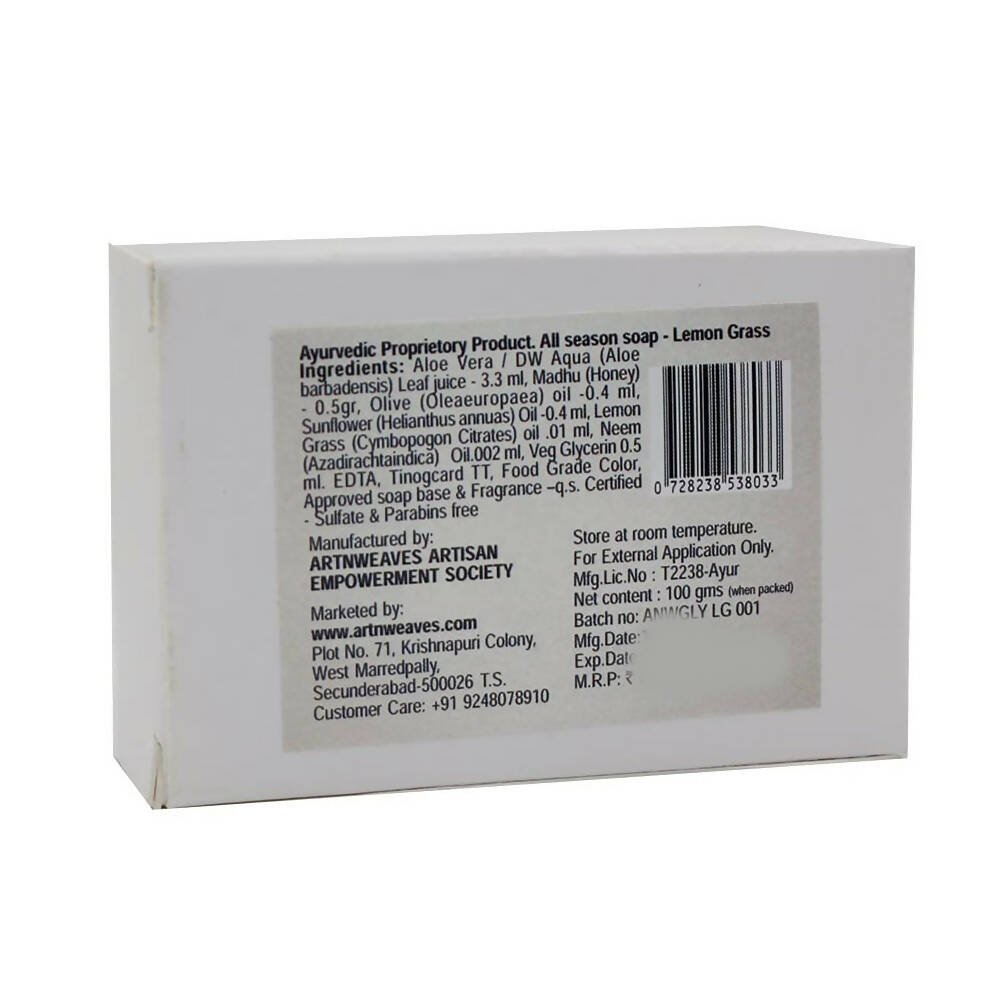 artNweaves Lemon Grass Handmade Soap