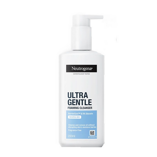 Neutrogena Ultra Gentle Foaming Face Cleanser Protect Skin Moisture  - For Oily & Sensitive Skin