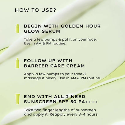 Hyphen By Kriti Sanon Daily Face Care Regime Combo - Oily & Combination Skin, with Glow Serum, Moisturizer & Sunscreen