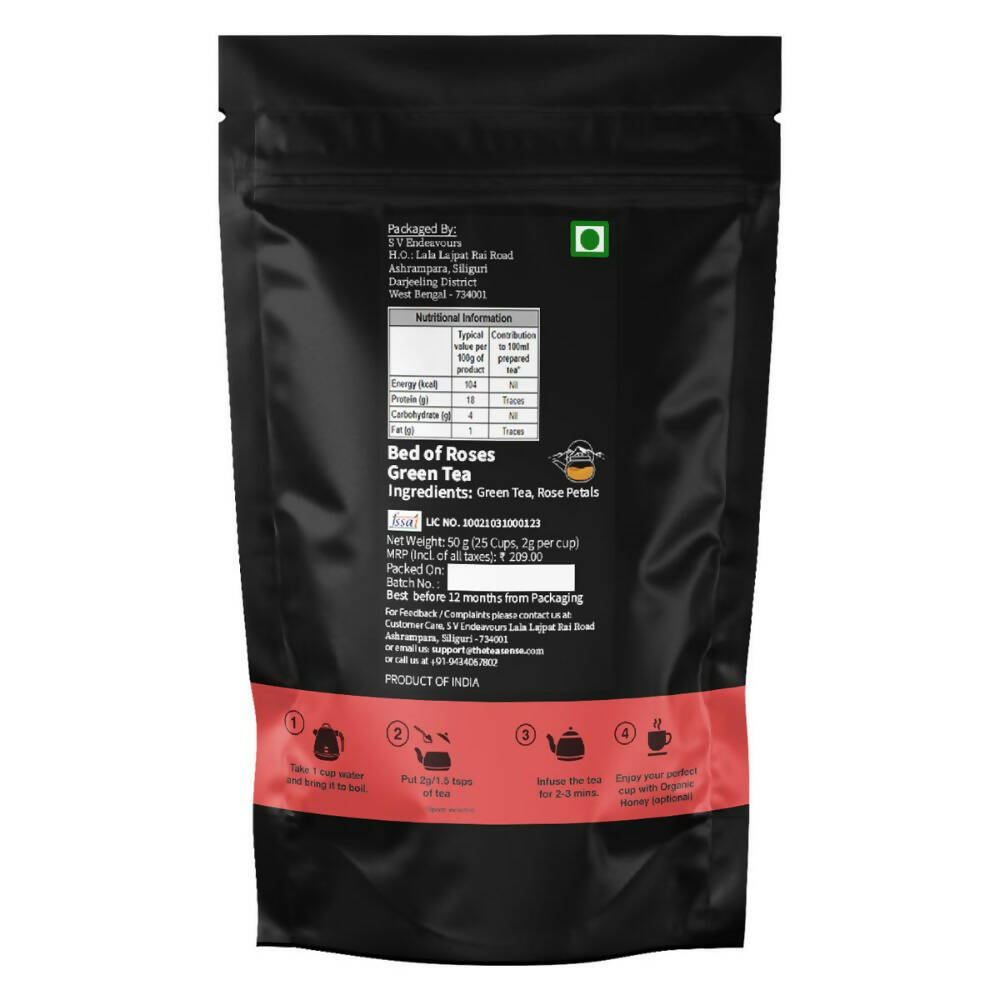 Tea Sense Bed Of Roses Green Tea - Drmedicart