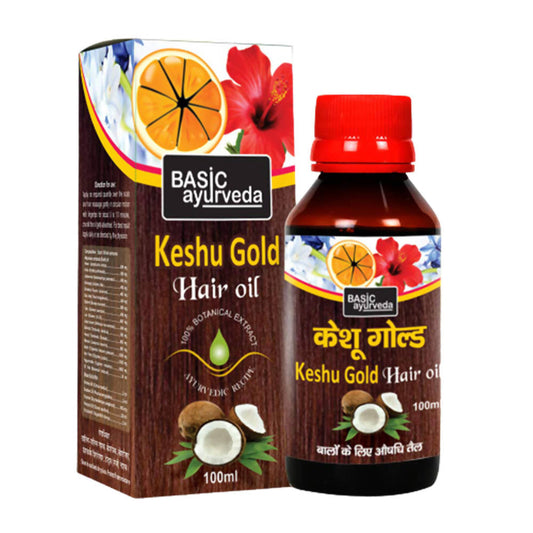 Buy Basic Ayurveda Keshu Gold Hair Oil from DrMediCart, Ship from India to USA