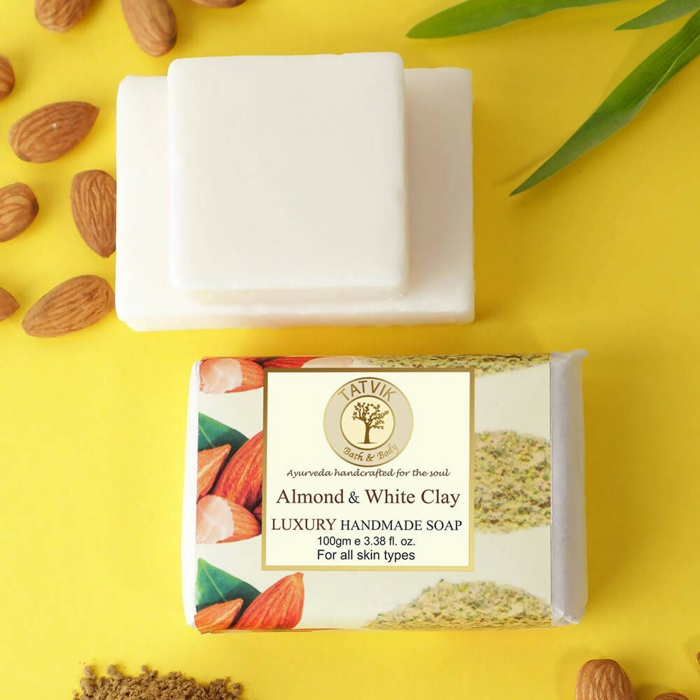 Buy Tatvik Ayurveda Almond & White Clay Luxury Handmade Soap from DrMediCart, Ship from India to USA