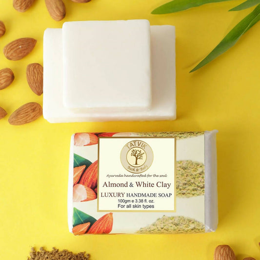 Buy Tatvik Ayurveda Almond & White Clay Luxury Handmade Soap from DrMediCart, Ship from India to USA