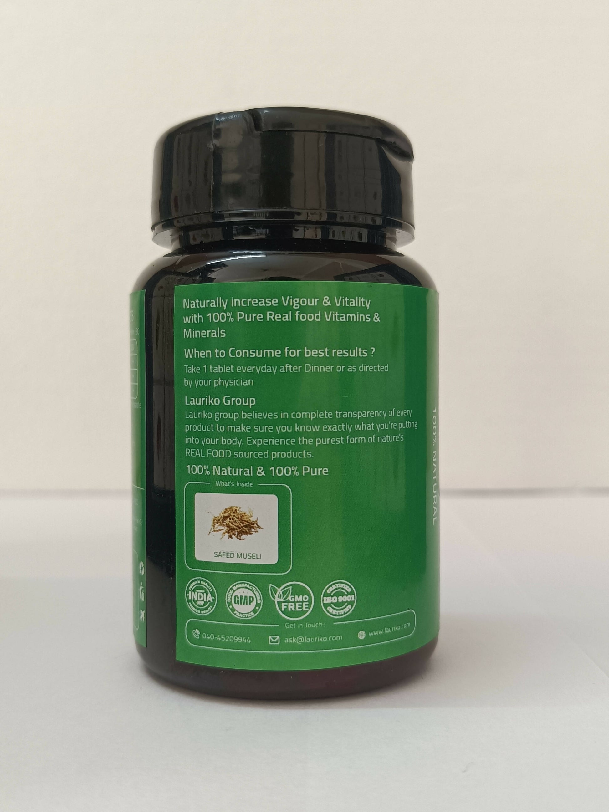 Laurik Perfomax Safed Musli, Ashwagandha, Gokhru Tablets | Supports Strength And Vitality