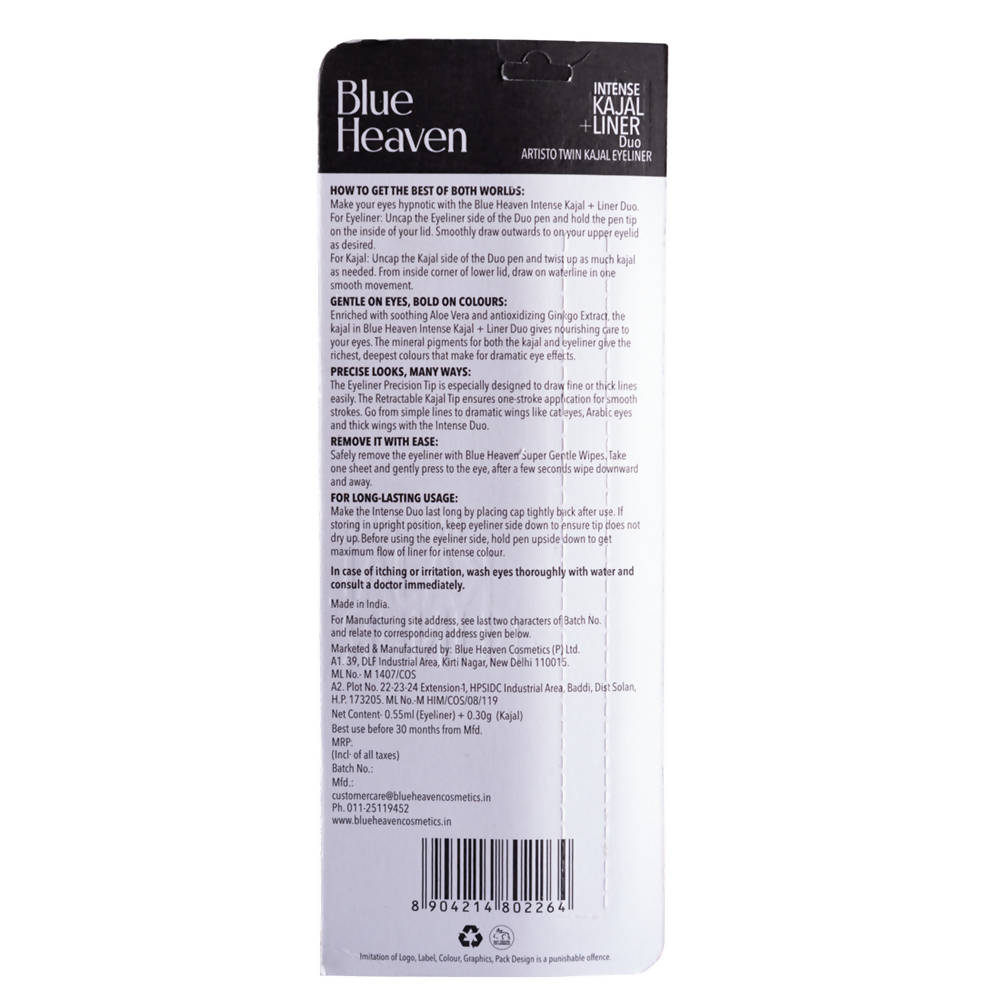blue heaven intense kajal liner duo jet black buy in usa